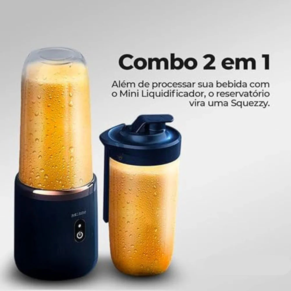 Mini Liquidificador Portátil prático e fácil de usar  - 400ml com 6 Lâminas 19% OFF