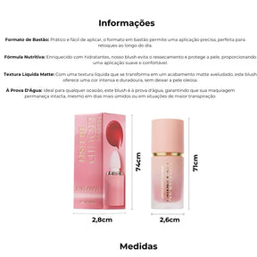 Maquiagem - Blush Stick Líquido Matte Nutritivo com Hidratante