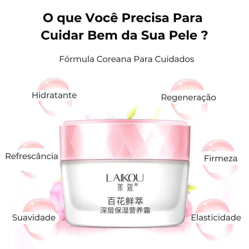 Creme Facial Coreano Hidratante Clareador com Ácido Hialurônico