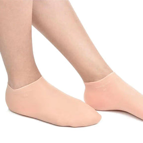 Meia Feminina de Silicone para Hidratar os Pés e Calcanhar