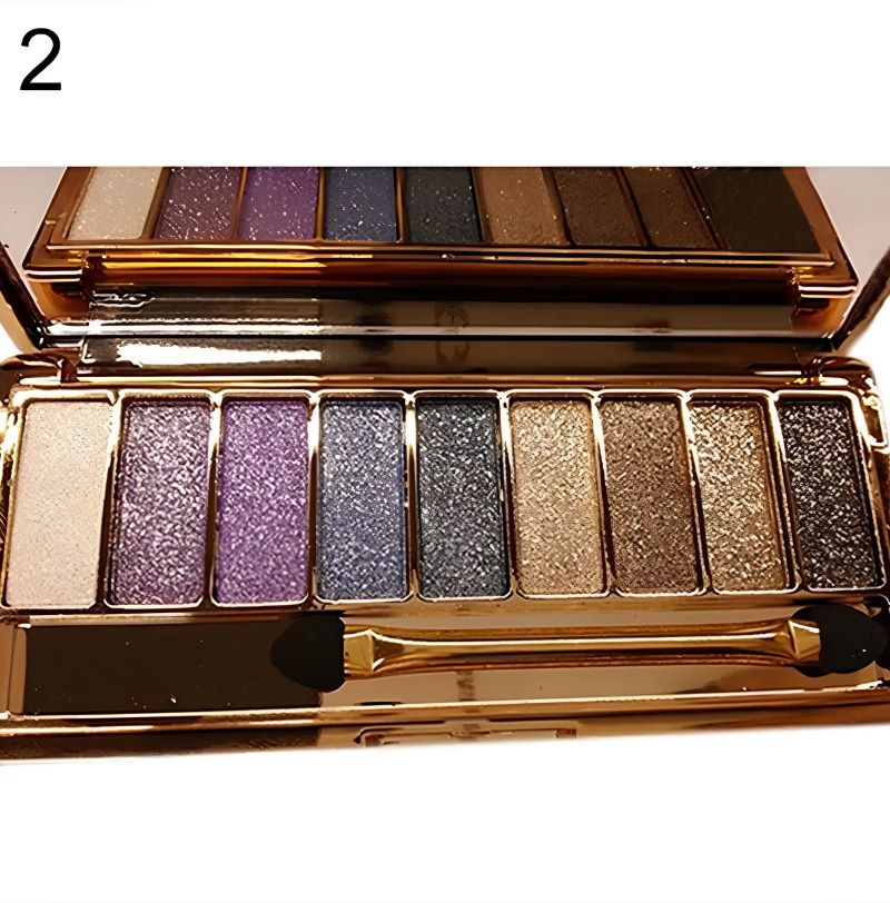 Sombra com Glitter - Paleta com 9 Cores Perfeitas