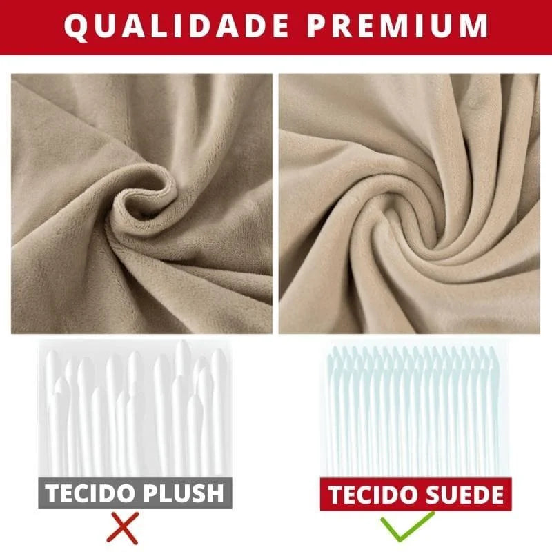 Capa Para Cadeira de Jantar Suede Premium Cinza Escuro Lenogue