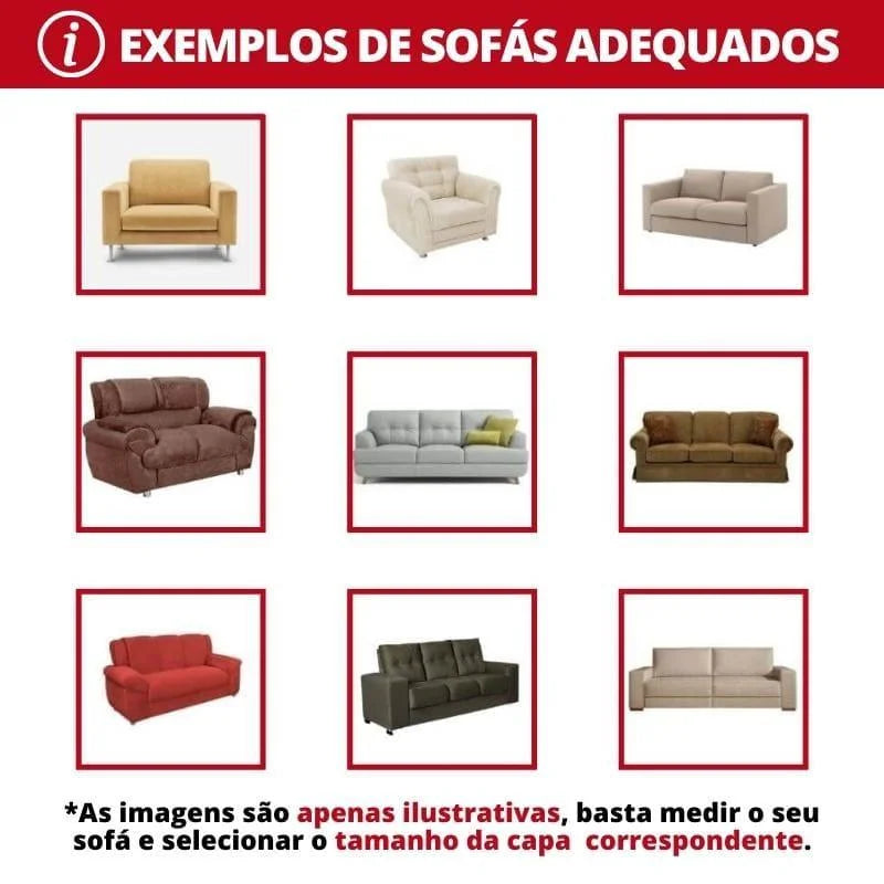 Capa para Sofá Premium Jacquard Bege Lenogue