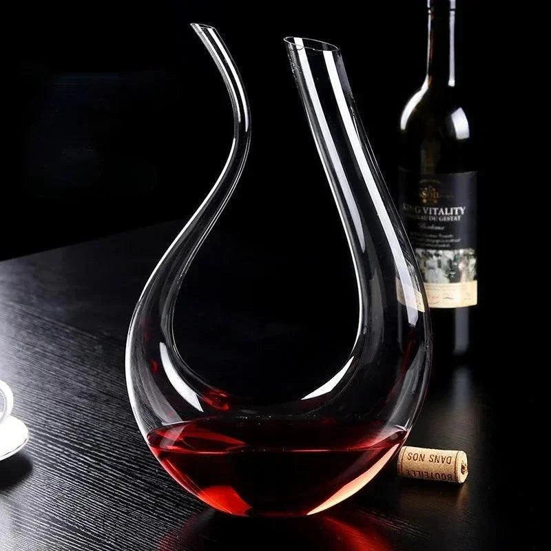 Decanter de Vinho Recipiente de Vidro Cisne Decantador Lenogue