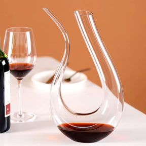 Decanter de Vinho Recipiente de Vidro Cisne Decantador Lenogue