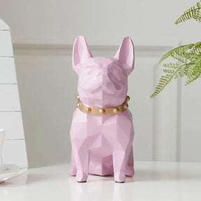 Decoração de Mesa Cofre de Resina Buldogue Francês Lenogue