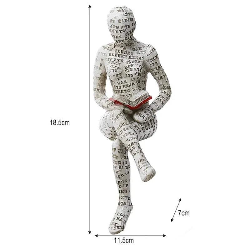 Decoração para Sala Escultura Estátua Abstrata de Resina Lenogue