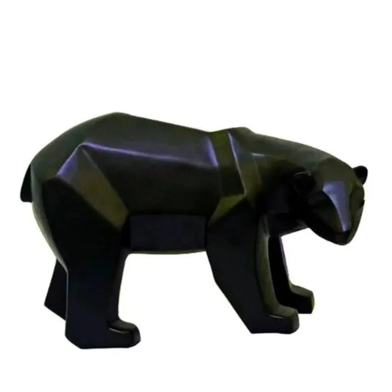 Estátua de Resina Moderna Urso Polar Geométrica Lenogue