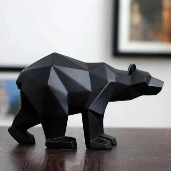 Estátua de Resina Moderna Urso Polar Geométrica Lenogue