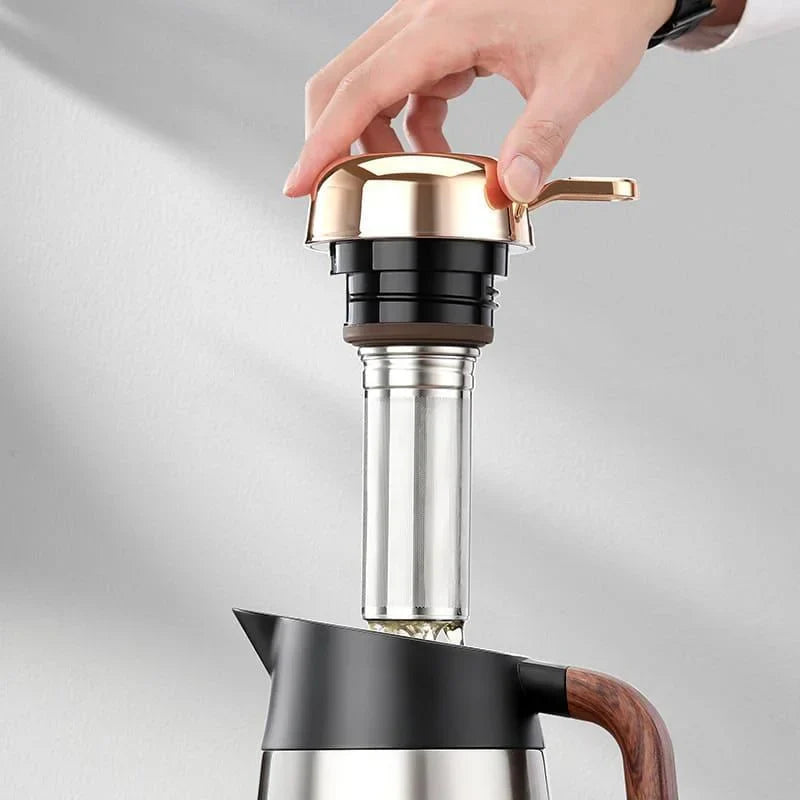 Garrafa Térmica Café Chá Inox 1.6L Lenogue