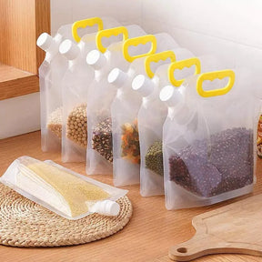 Kit 10 Sacos de Armazenamento Dispenser de Alimentos Lenogue