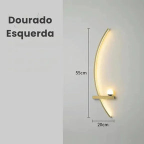 Luminária de Parede Moderna Minimalista Lenogue