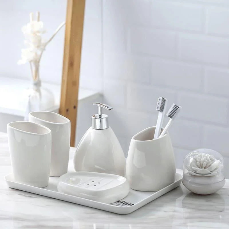 Saboneteira Kit Banheiro Lavabo Conjunto de Banheiro Lenogue