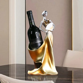 Suporte para Vinho Escultura Feminina Luxuosa em Estilo Moderno Lenogue