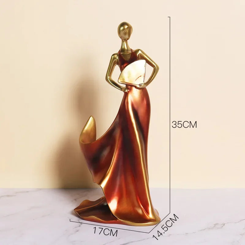 Suporte para Vinho Escultura Feminina Luxuosa em Estilo Moderno Lenogue